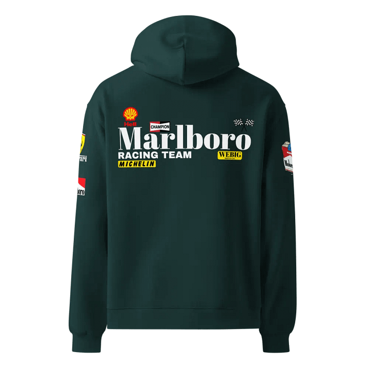 FERRARI MARLBORO Logo Unisex Oversized Green Hoodie product image (2)