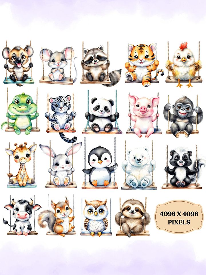60 Animal Swing Png Graphics Bundle product image (2)