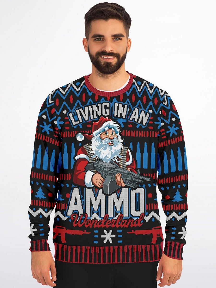 Christmas Winter Wonderland Ammo Unisex Sweatshirt | Shooting Holiday Sweater | Outdoor Enthusiast Gift | Cozy Festive Outfit product image (3)