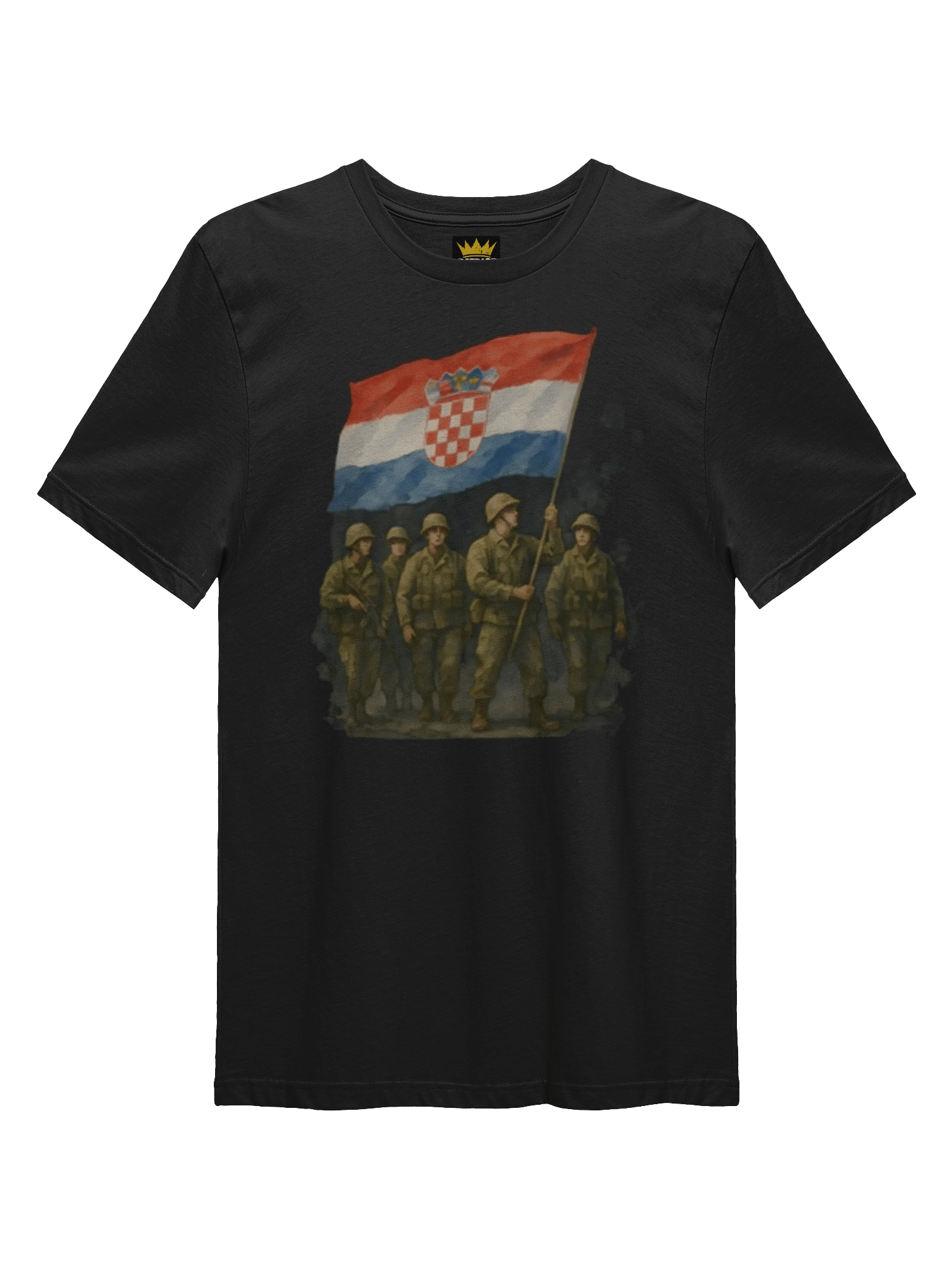 Crowned Patriot Streetwear Tee CRO ARMY BLJESAK product image (1)