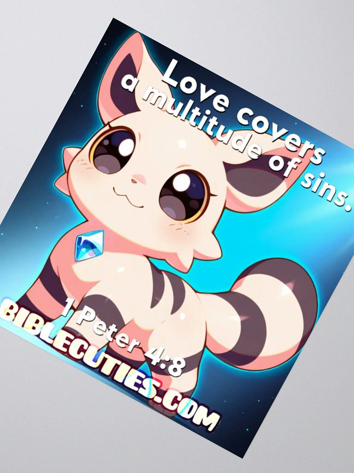 Bible Cuties Leah - Love covers a multitude of sins Sticker product image (3)
