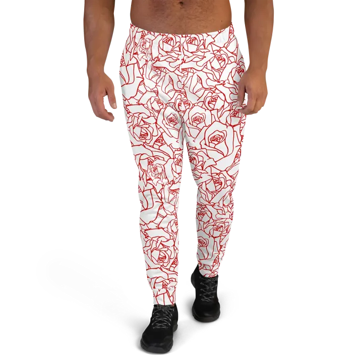 Loads of Roses · white-red joggers product image (1)