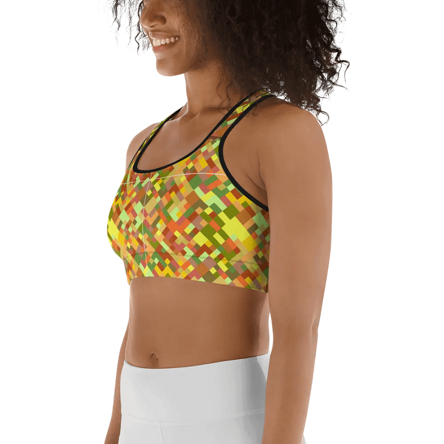 Colorful Mosaic Pattern Sports Bra - v2 product image (4)