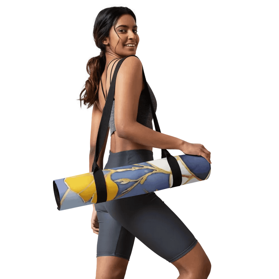 Floral Sky Stained Glass Yoga Mat product image (9)