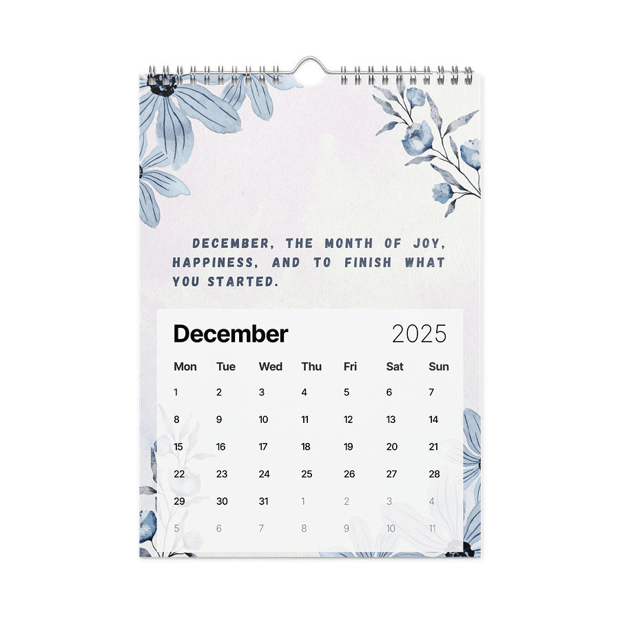 FLORAL INSPIRATIONAL QUOTES WALL CALENDAR 2026 product image (4)