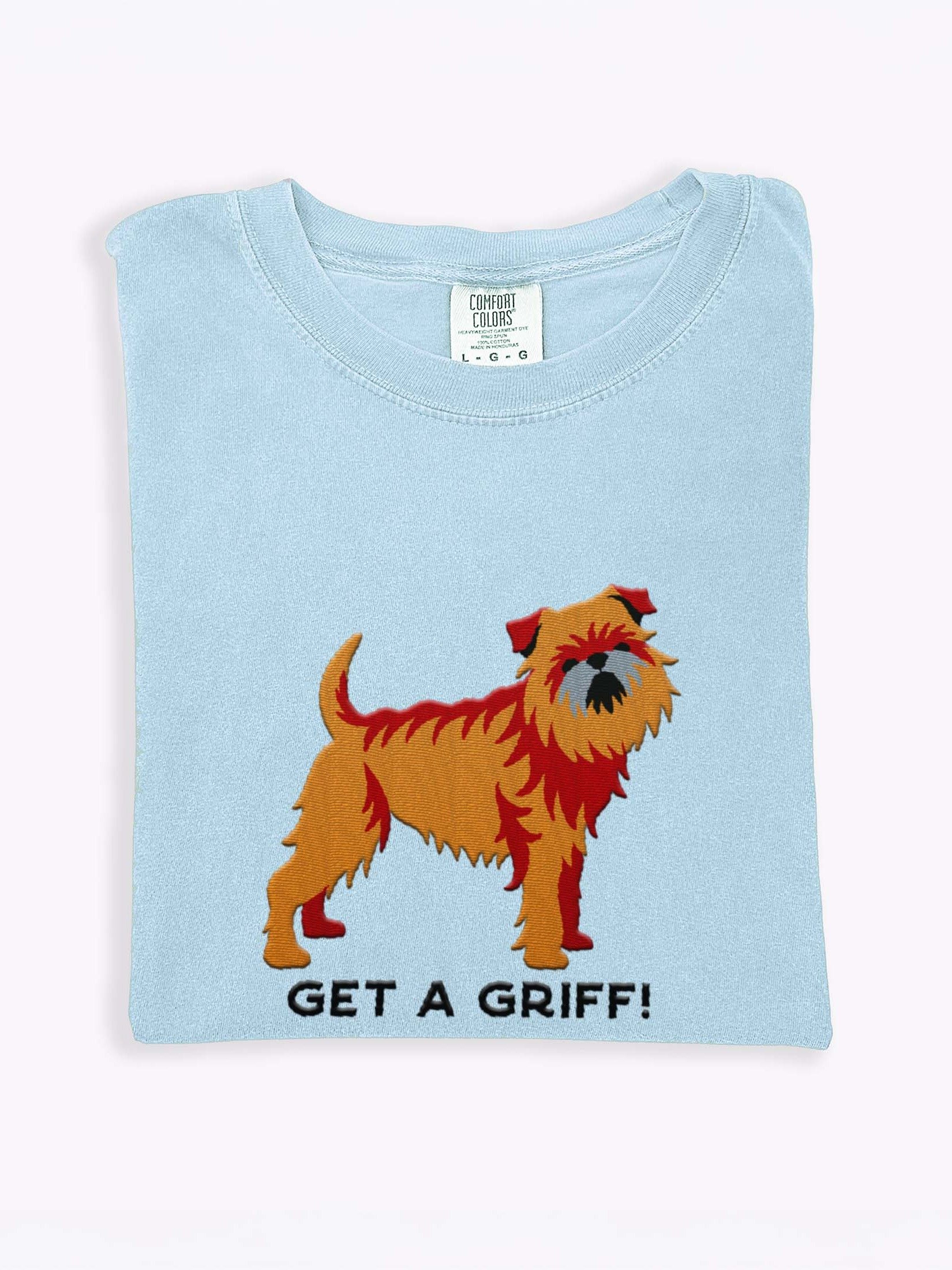 Get a Griff T-Shirt(Embroidered) of a Brussels Griffon(Tan) product image (1)