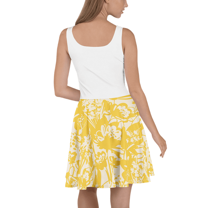 “Limoncello” Lemon Blossom Summer Dress – Citrus-Inspired Fit & Flare product image (2)