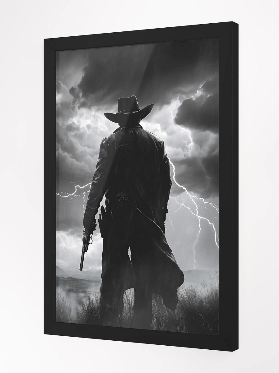 Bravery is Facing the Storm, Not Running from It - Heroic Western Art Poster product image (7)