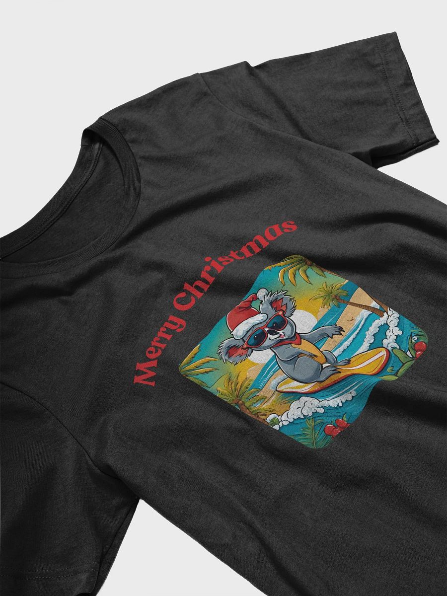 Festive Koala Surf Scene Merry Christmas T-Shirt - Red product image (3)