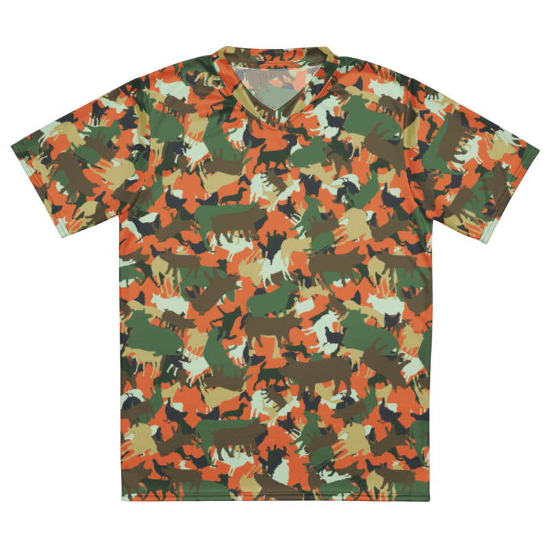 FARMOUFLAGE SAFE HUNTING CAMO RECYCLED UNISEX SPORTS JERSEY product image (2)
