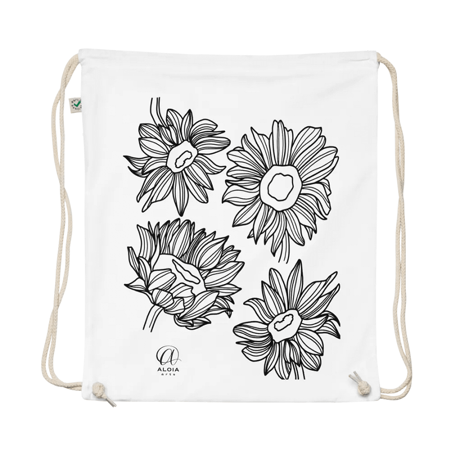 Doodle Flowers Drawstring Bag product image (1)