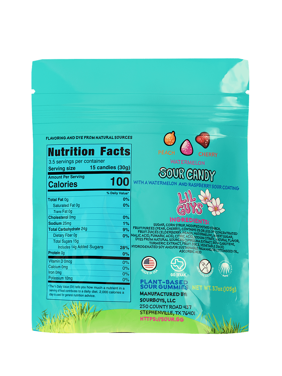Watermelon Raspberry Sour Gummies - Lil Guys product image (2)