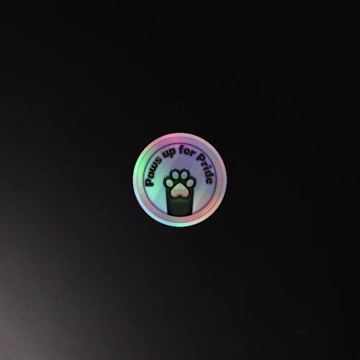 Paws Up For Pride Holo Sticker product image (2)