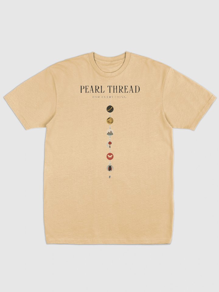 Elegant Pearl Thread Art Print | Bohemian Decor Heavyweight Tee product image (1)