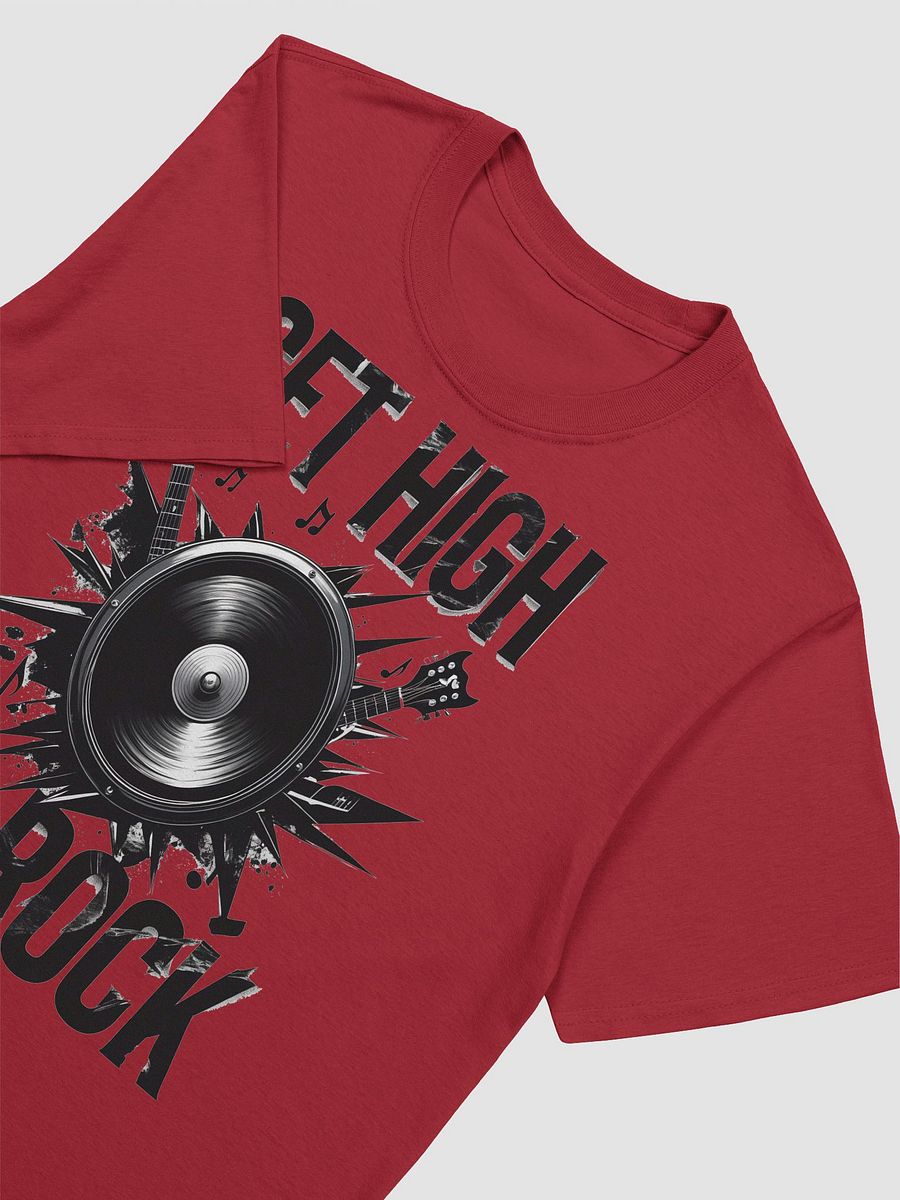 Rock Music-Inspired T-Shirt – Bold 'GET HIGH ON ROCK' Design, Unisex Fit product image (7)