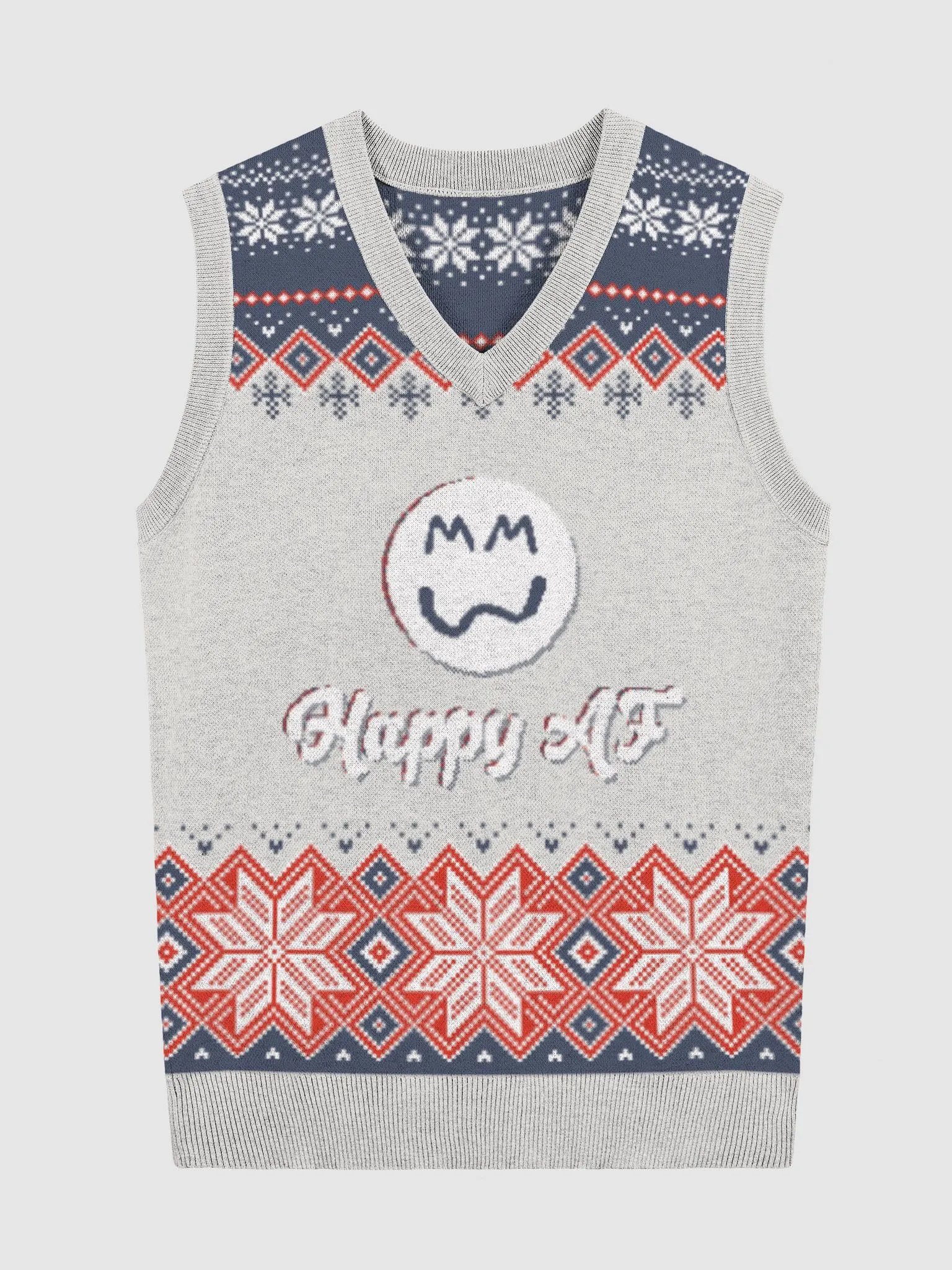 Happy AF Ugly Sweater Vest (Limited Edition) product image (2)