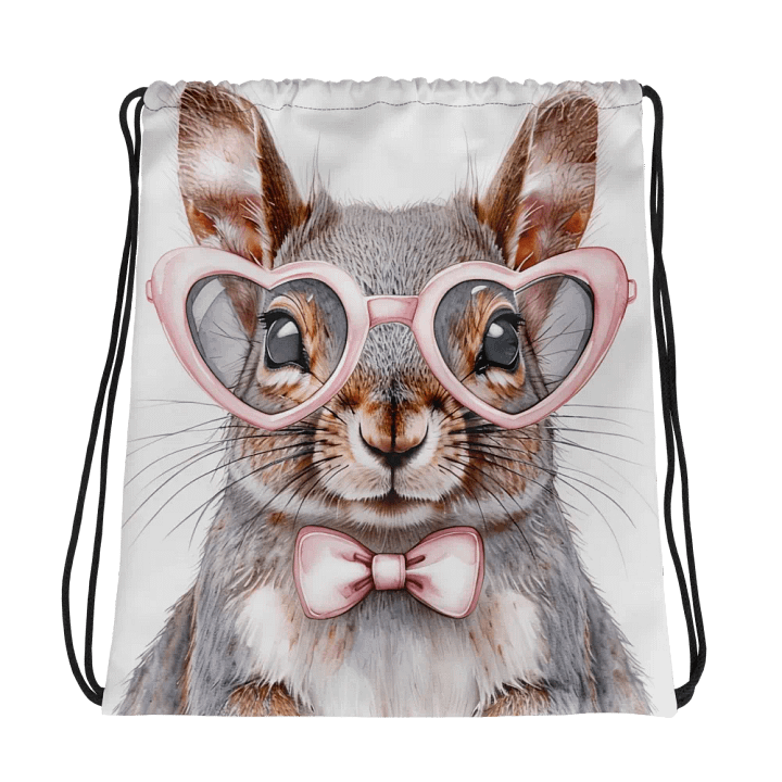 Whimsical Rabbit All-Over Drawstring Bag product image (1)