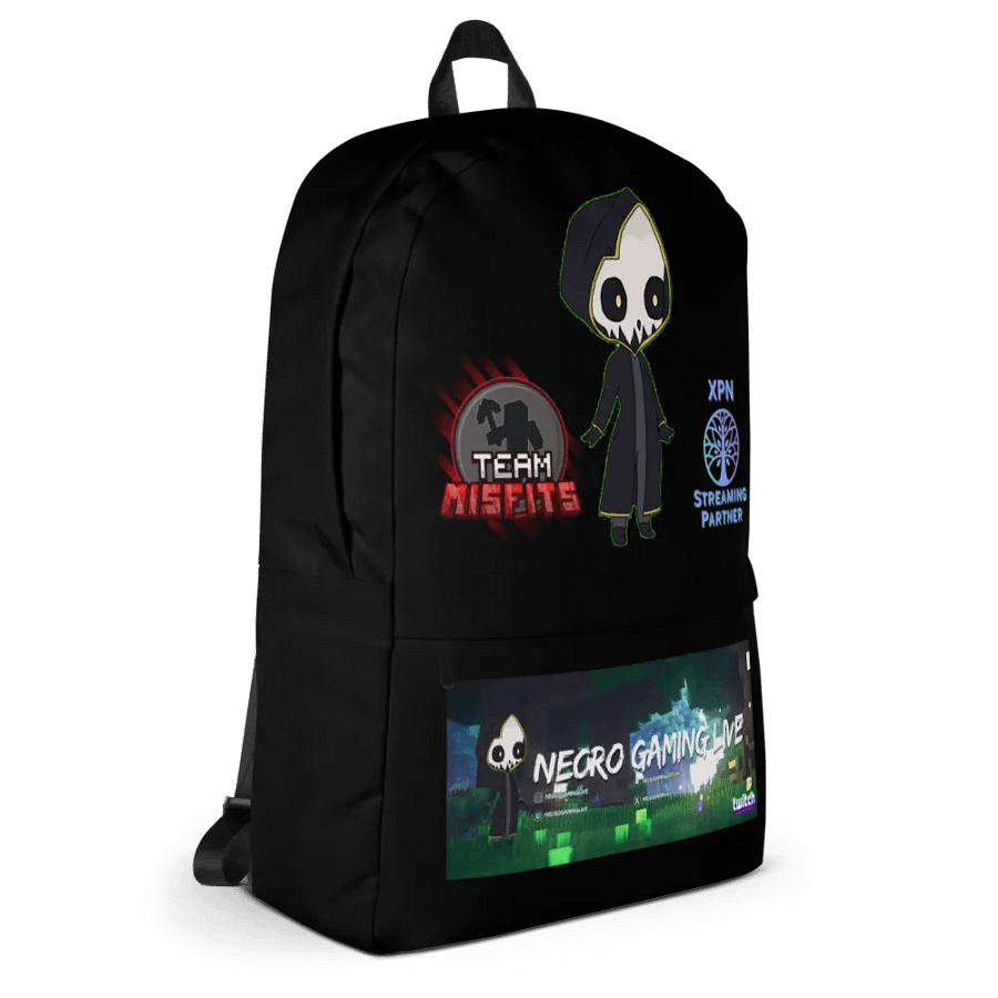 NecroGamingLIVE Black TeamMisfits XPN Backpack product image (3)
