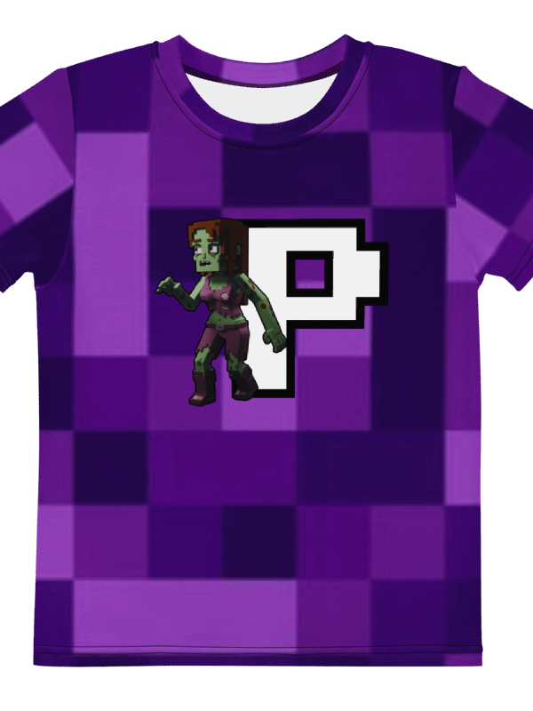 Patient PixelZ Kids T-Shirt (Pixel Zombie v1 Purple) product image (5)