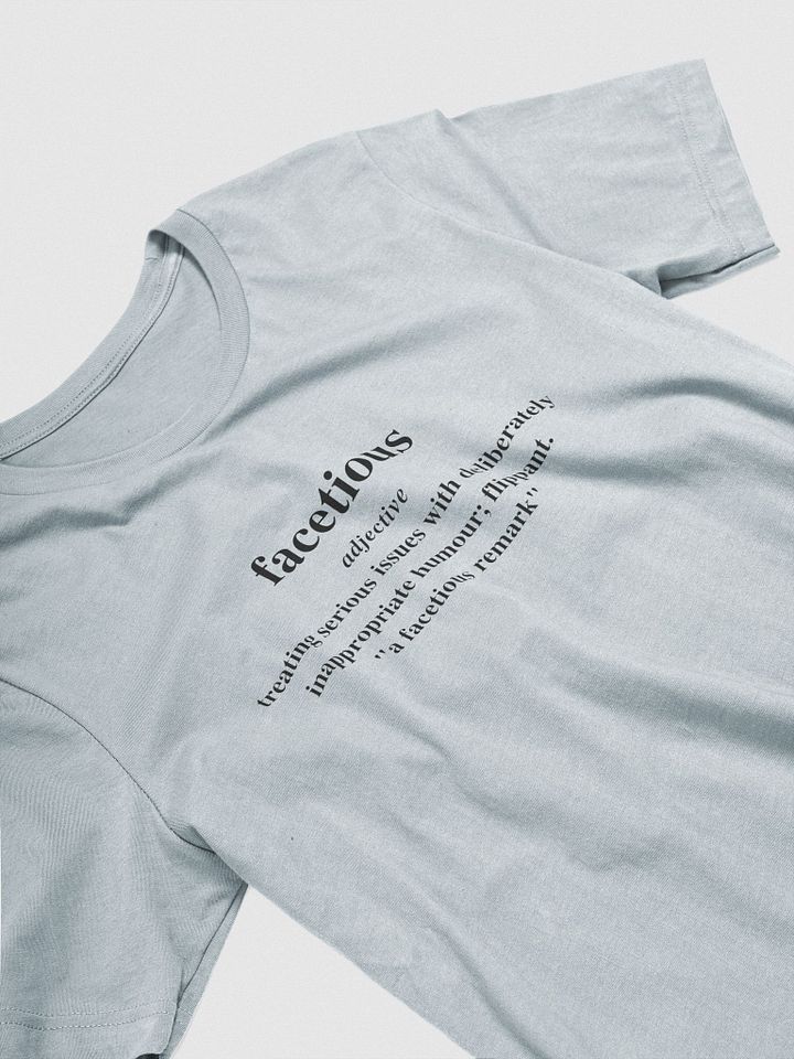 Facetious Tee (Black Text) product image (2)