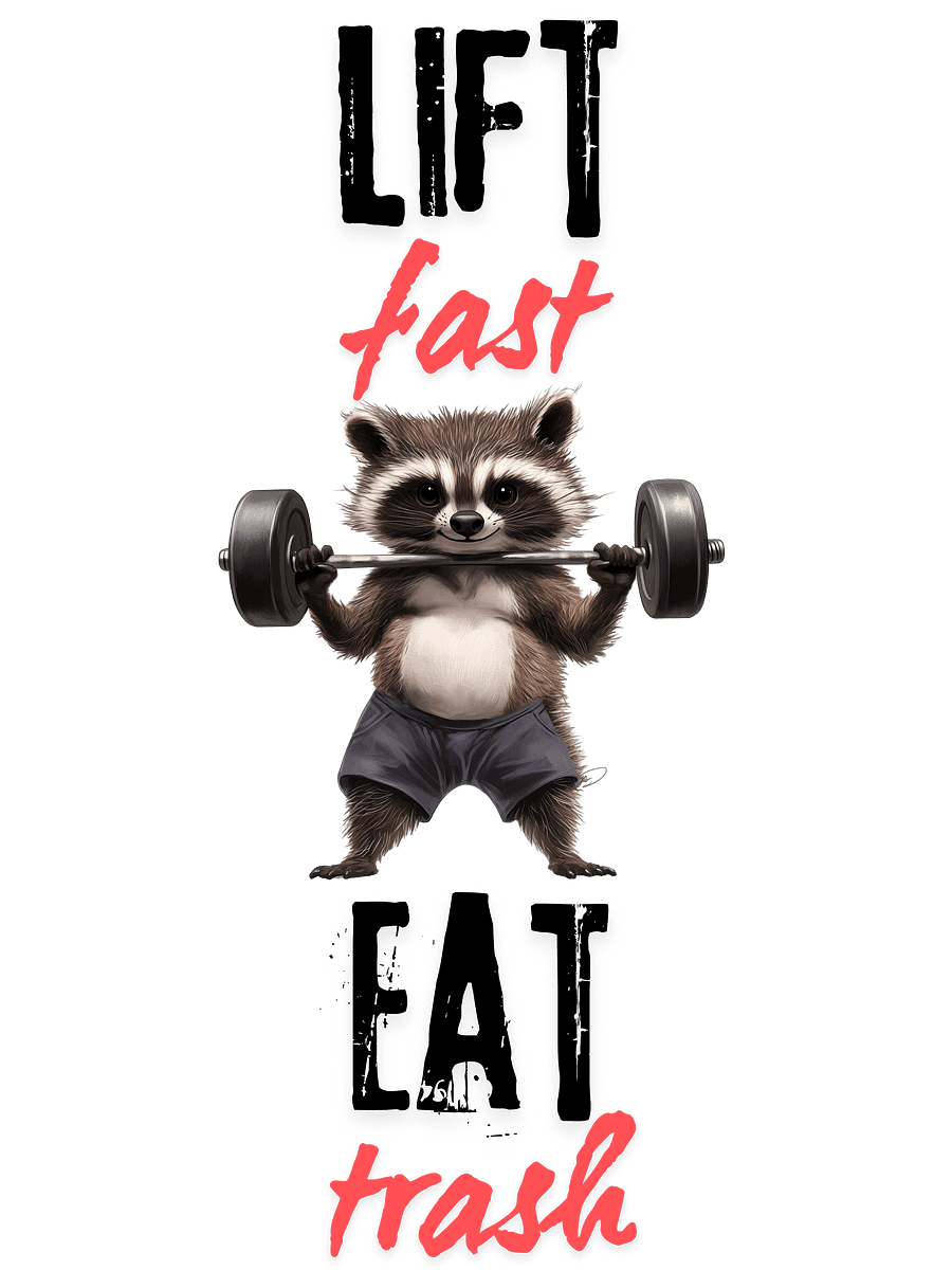 Lift Fast, Eat Trash Raccoon Warrior Tee - Unisex Tee product image (1)