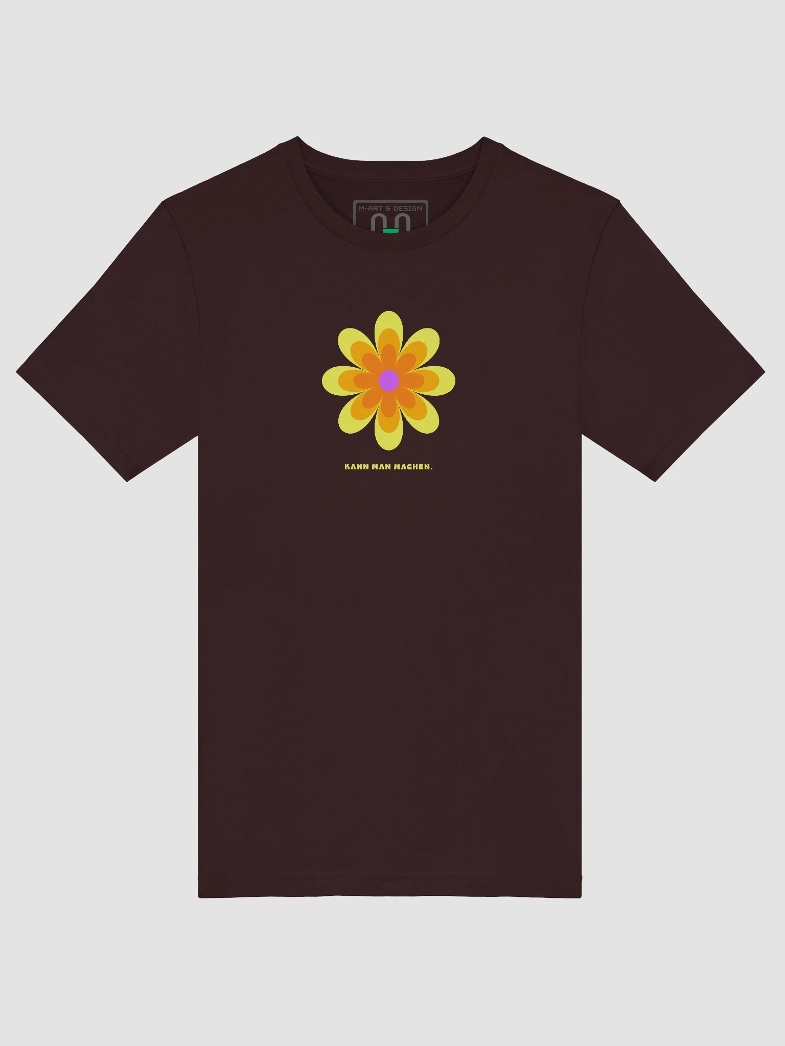 Laid-back flower T-Shirt "Kann man machen." - yellow orange product image (5)