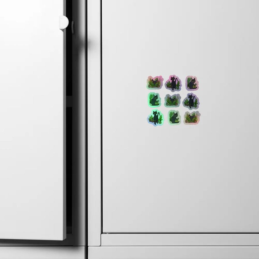Holographic Foliage Cat Sticker Sheet product image (4)