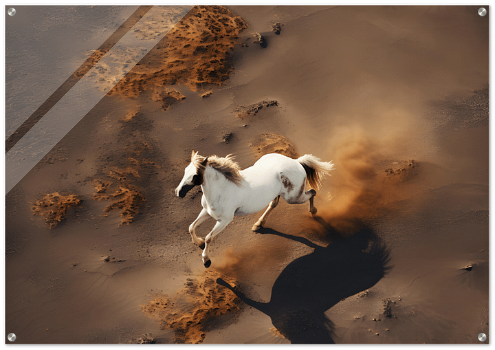 WHITE HORSE FACE GLOSSY ACRYLIC PRINT product image (1)