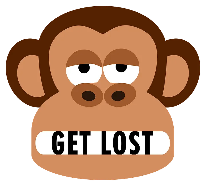 Rude Bored Monkey Tells You to Get Lost T-Shirt product image (2)