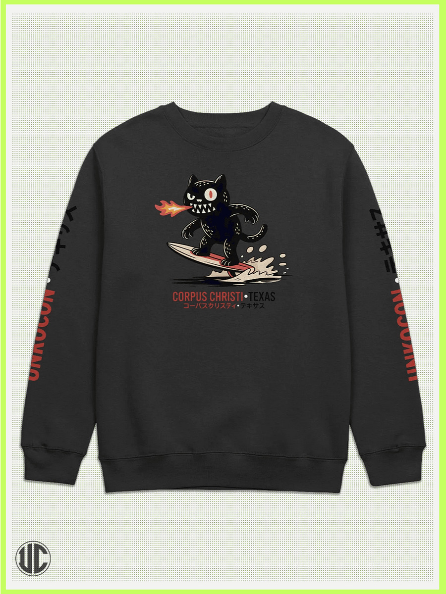 UnkoCon – Corpus Christi TX Surfer Crew Neck Sweatshirt product image (1)
