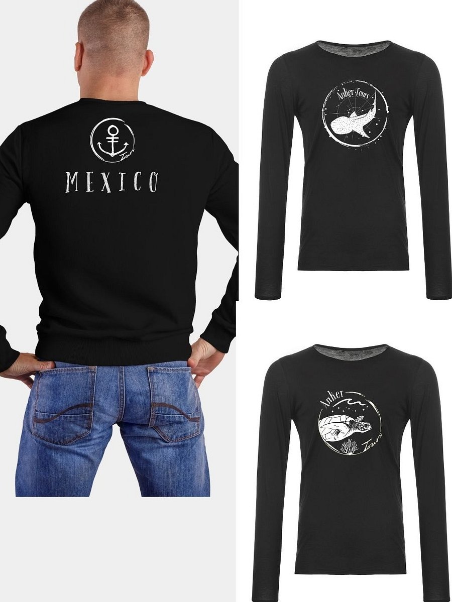 Rush Guard Walhai oder Schildkröte schwarz/weiß - UV Shirt auf Tour zu kaufen product image (2)
