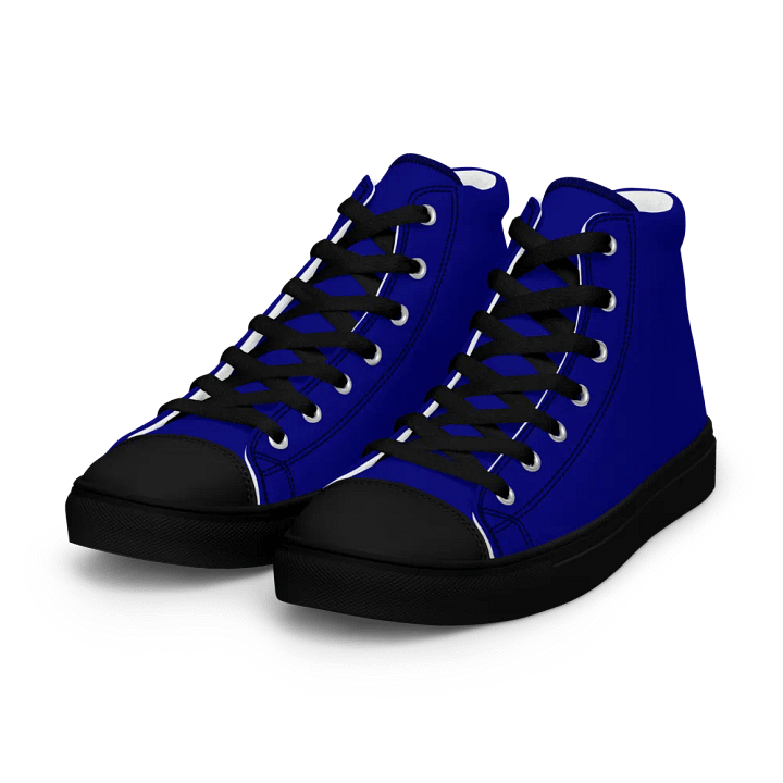 Women's Navy Blue High Top Canvas Shoes product image (1)