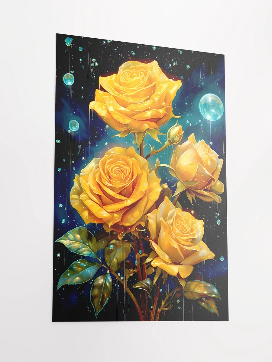 Stellar Gold: Majestic Roses Among the Stars Art Print Matte Poster product image (4)