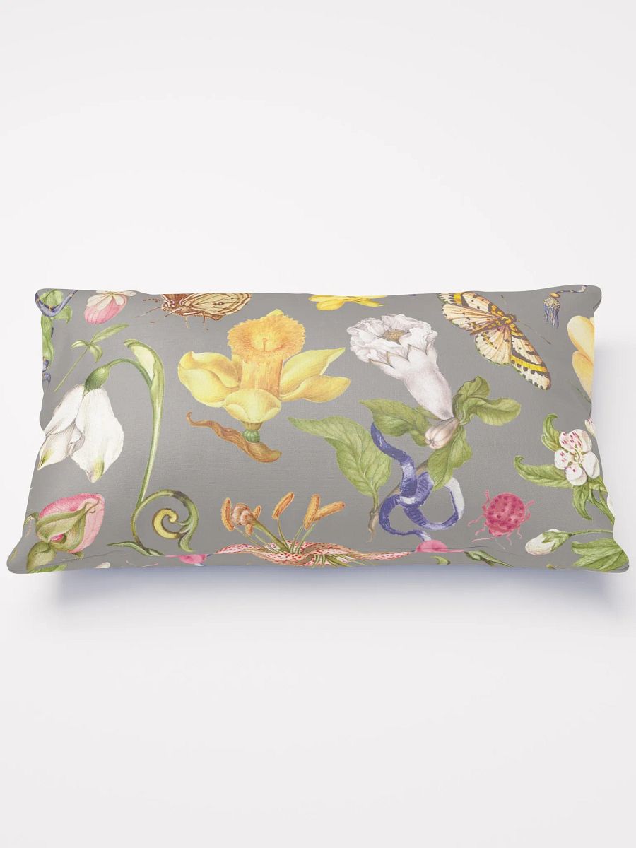 Exotic Blooming Floral Butterfly Grey Pillows product image (5)