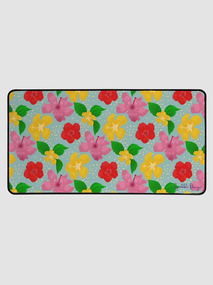 Hibiscus Flowers Pattern Desk Mat product image (1)