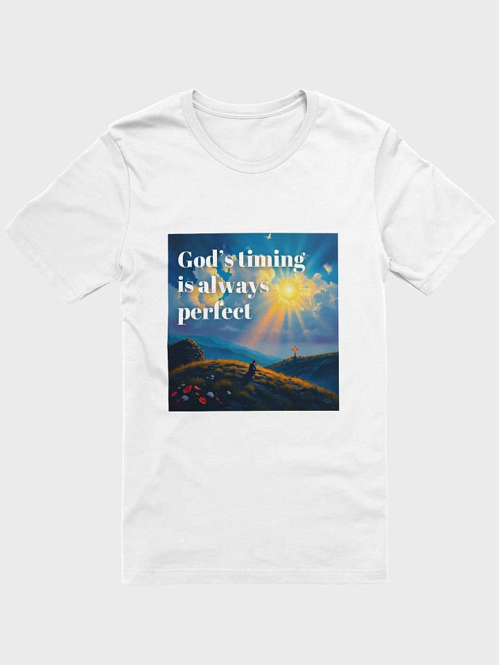 Christian T-Shirt – God’s Timing Is Always Perfect | Scenic Faith Tee product image (3)
