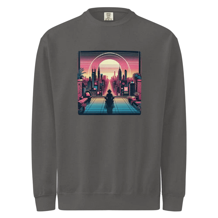 Sunset Cityscape Comfort Sweatshirt |AI Design product image (1)