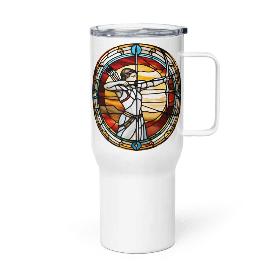 Spiritual Sagittarius - Unique Travel Mug Design - Circle Energy product image (3)