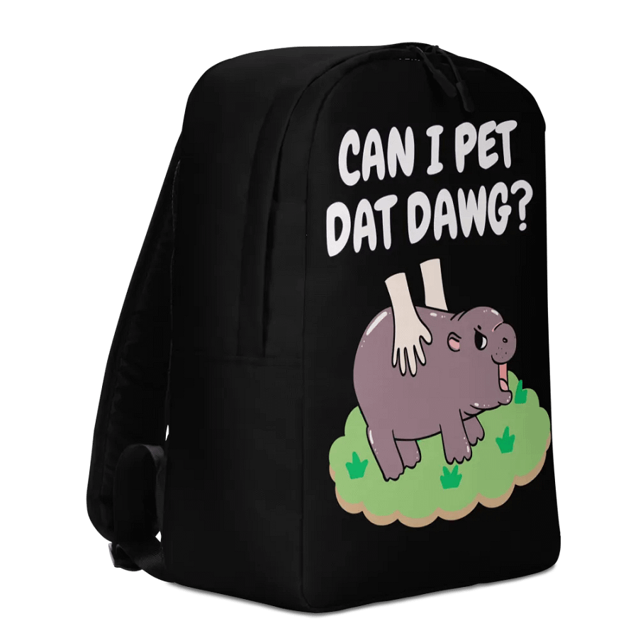 MOODENG'S CAN I PET DAT DAWG? BLACK BACKPACK product image (8)