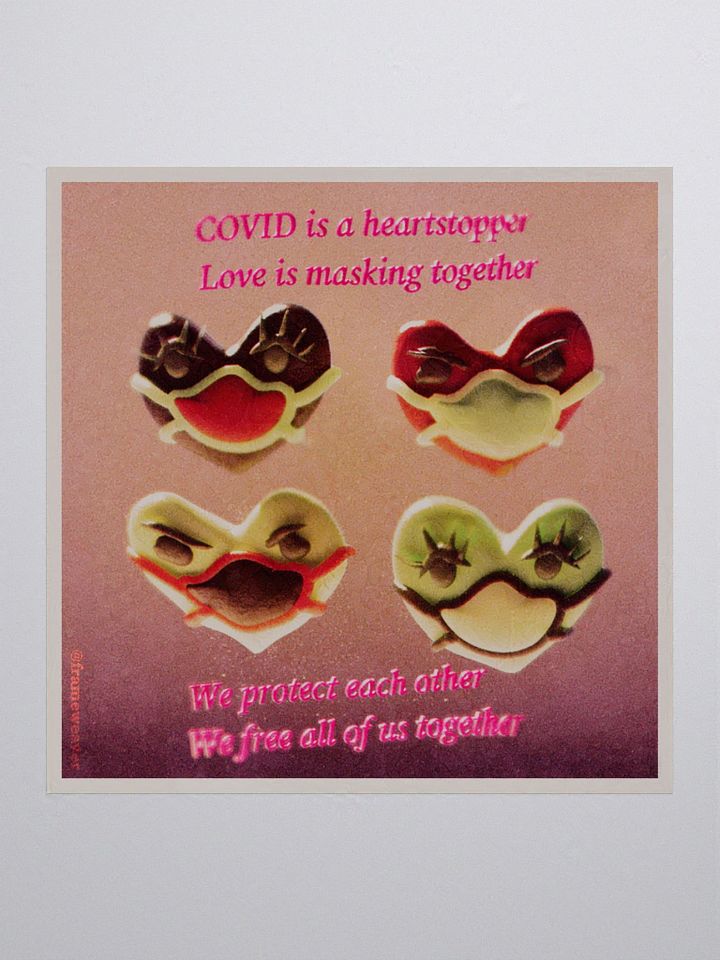 Love Is Masking Together big sticker product image (9)