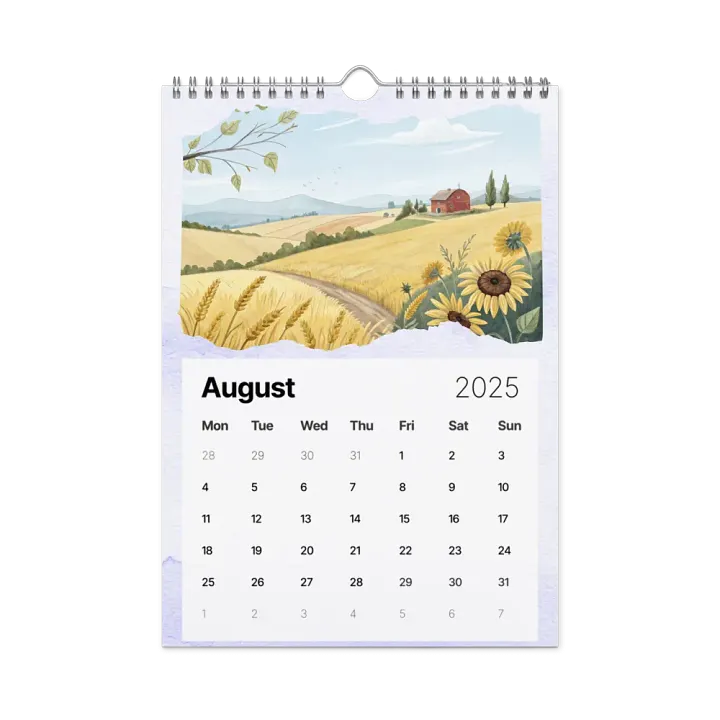 WATERCOLOR SEASONAL SCENES WALL CALENDAR 2025 product image (2)