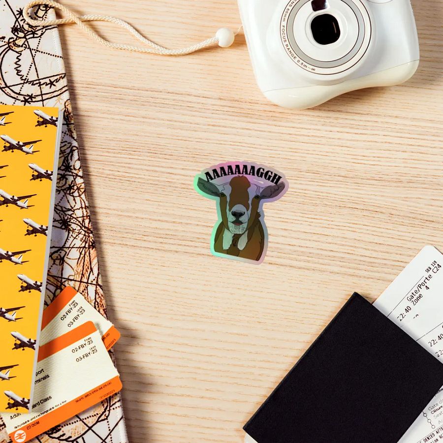 Screaming goat holo sticker product image (5)