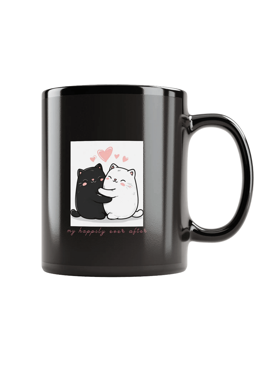 Purrfect Love Black Glossy Mug product image (1)