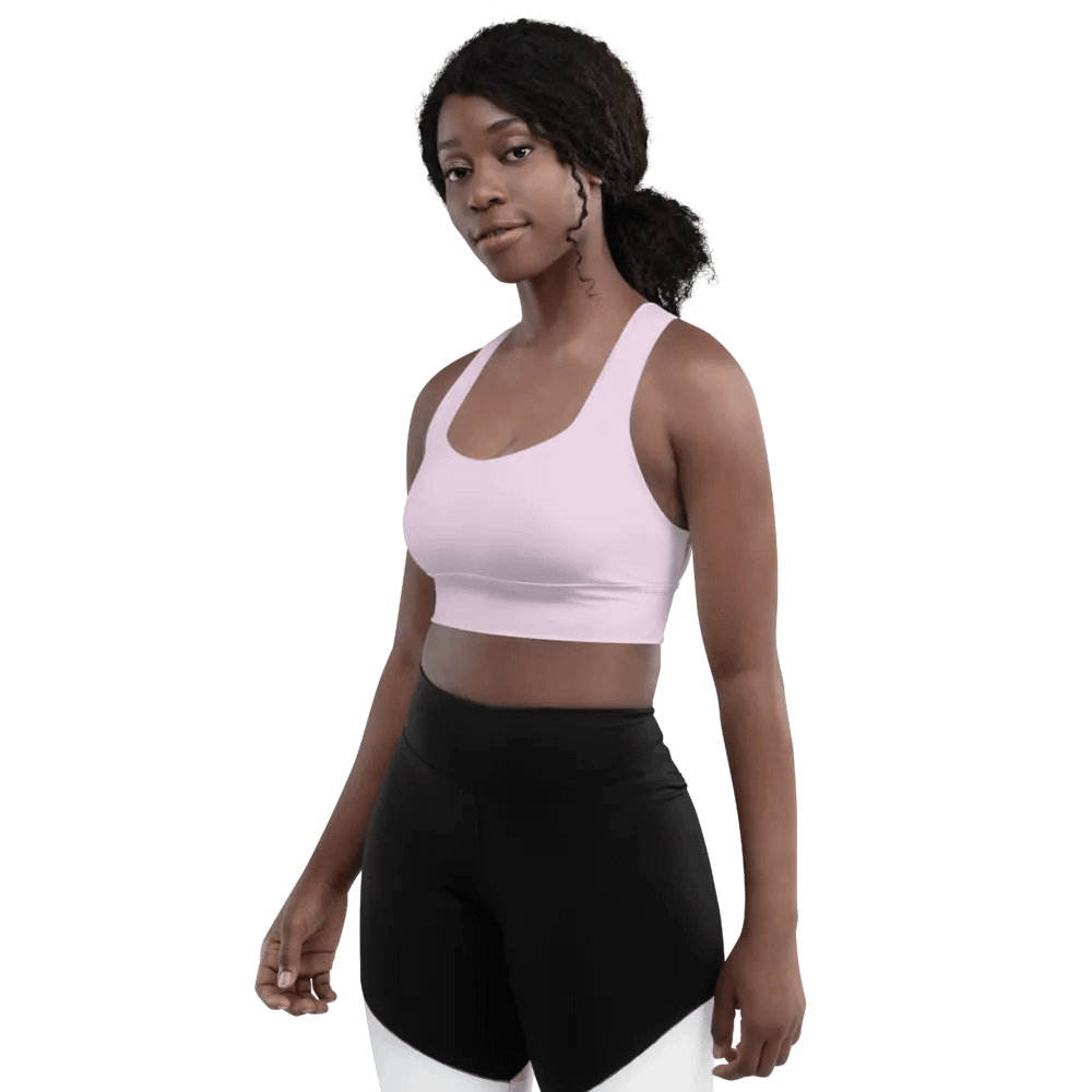 Light Pink Longline Sports Bra product image (3)