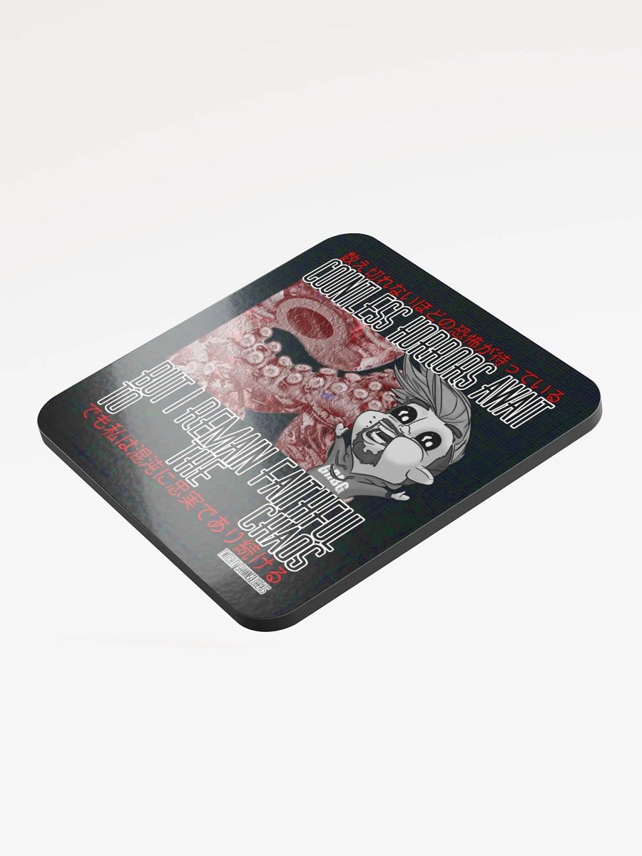 Faithful to the chaos Glossed Cork Coaster product image (3)