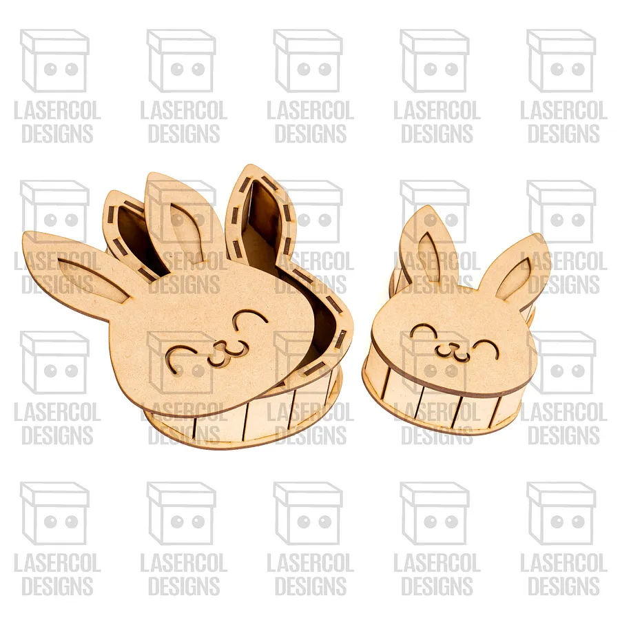 Easter Bunny Shaped Boxes Set 4 - Laser Cut Files product image (8)