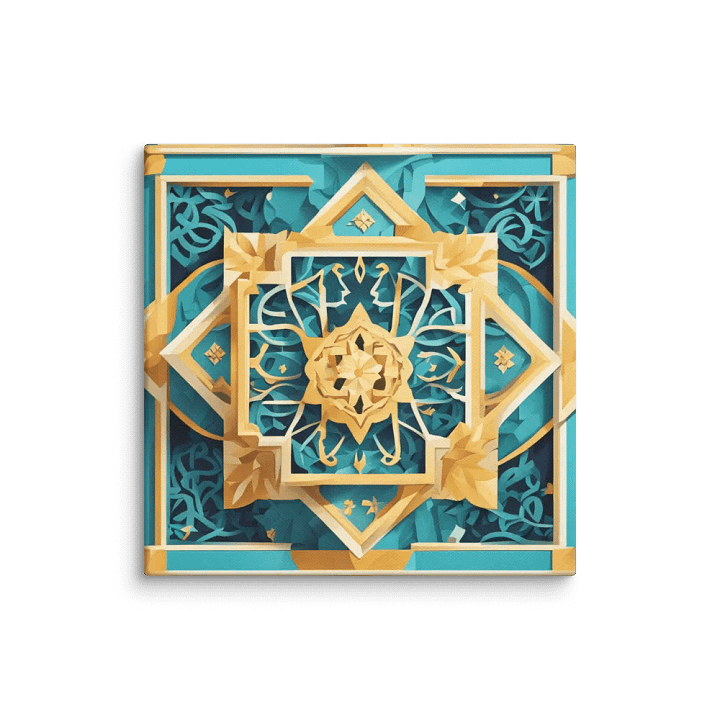 Turquoise Trellis Canvas Art product image (13)