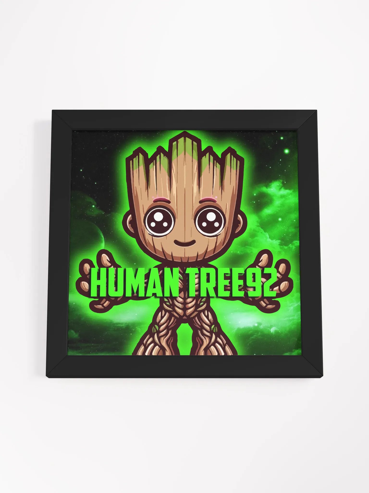 Framed High-Quality Matte Poster Green Glow Full product image (32)