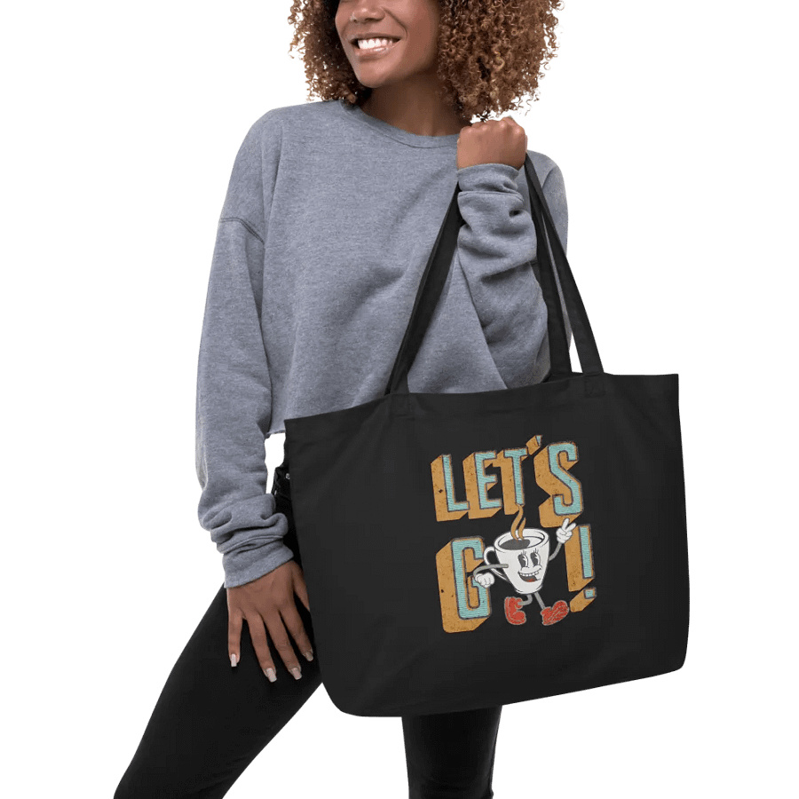 Lets Go Coffee Mascot Eco-Friendly Tote Bag product image (3)