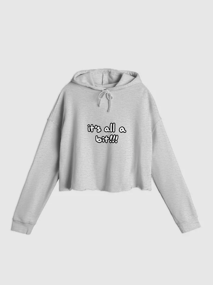 “It’s all a bit!!!” (sm. lined design) lightweight cropped hoodie product image (5)